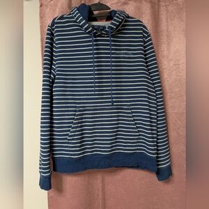 Unisex Vineyard Vines Blue Striped Hoodie Sweatshirt Nautical Sail Comfy Cotton
